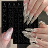 3 or 6 Sheets White Christmas Nail Stickers Self-Adhesive Snowflake Santa Tree Nail Decals for Winter DIY Manicure