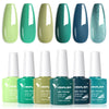 Hema-Free TPO-Free Gel Nail Polish 7.5ml, Glitter Jelly & Nude Shades, Soak-Off UV/LED Full Coverage French