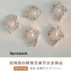 Flat Pearl & Rhinestone Nail Art Decorations - Metal Alloy Charms 1 Pack | Wreath Star Bow Butterfly Koi Manicure Accessories
