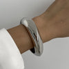 3-Style Vintage Hip Hop Metal Cuff Bangles - Geometric Punk Gold & Silver Spring Open Bracelets for Women & Men