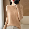Women Striped Knit O-Neck Pullover Sweater Loose Long Sleeve Autumn Winter Casual Korean Fashion