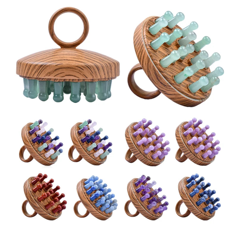 Jade Scalp Massage Comb with Protective Cover – Gua Sha Head Massager