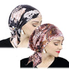 Women Satin Pre-tied Turban Newly Paisley Pattern Muslim Headband Soft Flexib Hair Scarf Chemo Cap Leadies Head Wrap Bandana