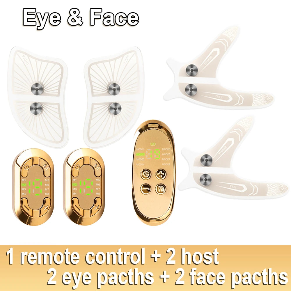 EMS Facial & Eye Massager - Electric Muscle Stimulator for Face Lifting, Wrinkle Reduction & Fatigue Relief