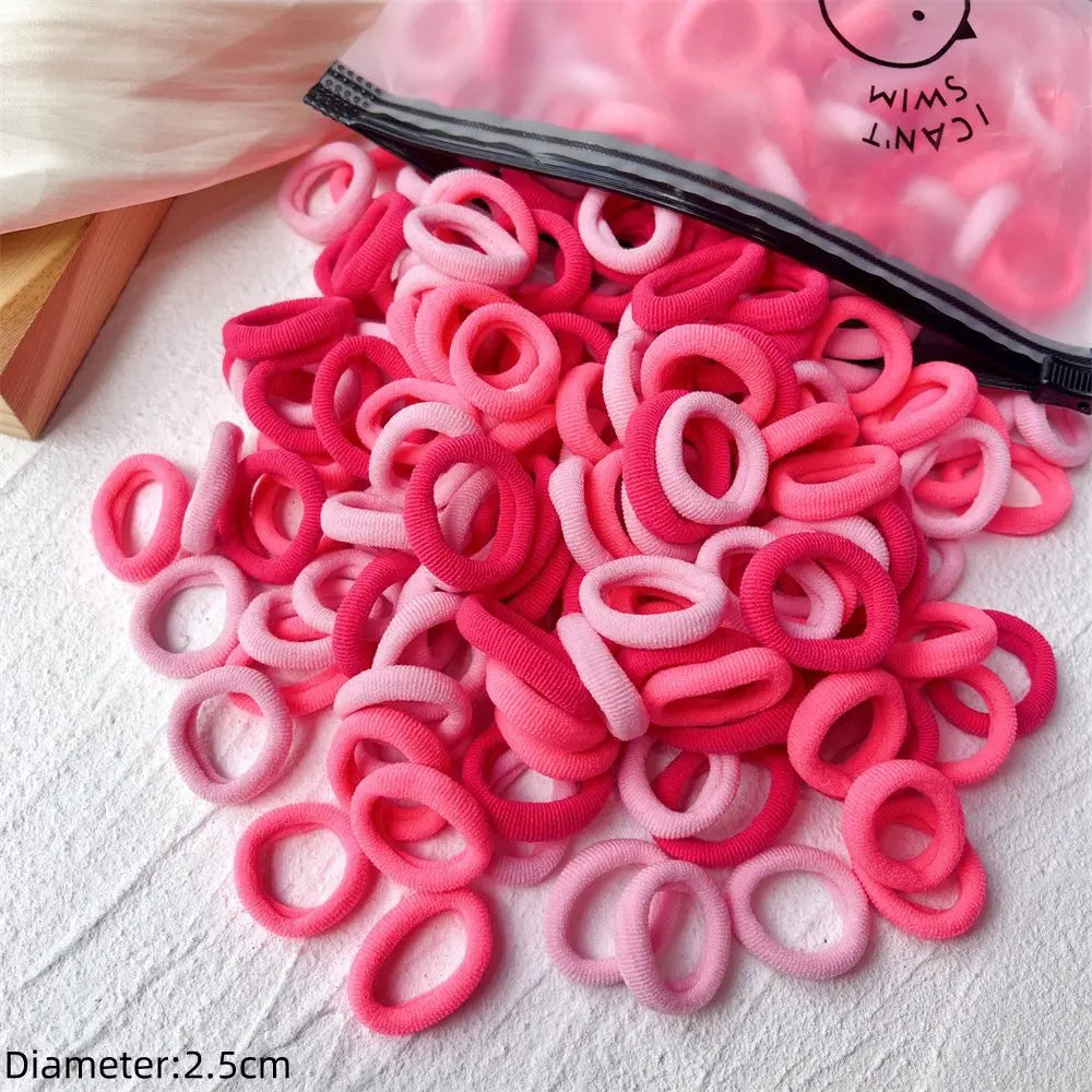 50-Pack No-Damage Elastic Hair Ties for Women & Girls – Seamless Ponytail Holders (Assorted Colors, Includes Black)