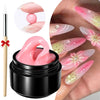Clear Non-Sticky Hand Extension Gel 15ml (0.51 fl oz) 3D Sculpting & Carving Solid Hard Gel for Fake Nails