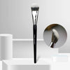Professional Foundation Makeup Brush – Broom & Tongue Head Synthetic Hair Wood Handle for Liquid Foundation & Concealer