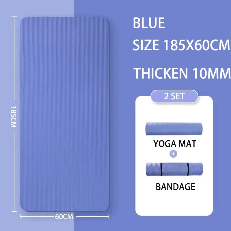 20mm NBR Yoga Mat – 79 x 23.6 x 0.8 in (2000×600×20 mm) Non-Slip Moisture-Proof Exercise & Camping Mat