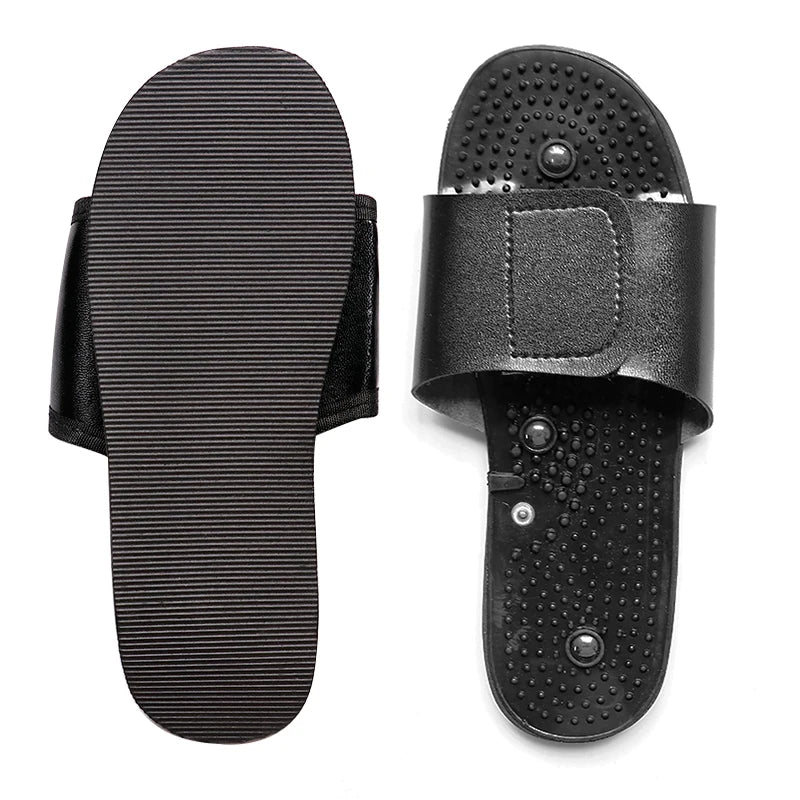 TENS EMS Foot Massage Slippers - Foot Reflexology Electrode Therapy for Acupuncture & Relaxation