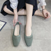 Breathable Mesh Slip-On Flats for Women, Lightweight Square Toe Loafers, Soft Sole Casual Walking Shoes
