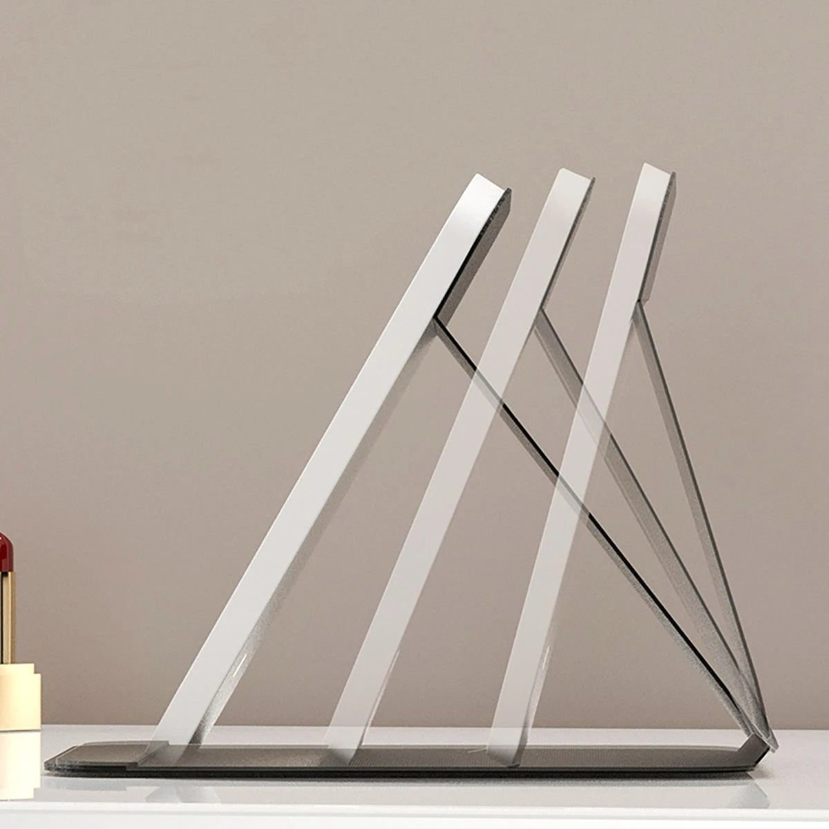 Portable Rechargeable Lighted Makeup Mirror, 3-Color Dimmable Touchscreen LED Vanity Mirror, Foldable Tabletop for Travel