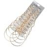 12-Pair Oversized Circle Hoop Earrings Set for Women – Gold & Silver Vintage Steampunk Wedding Party Gift
