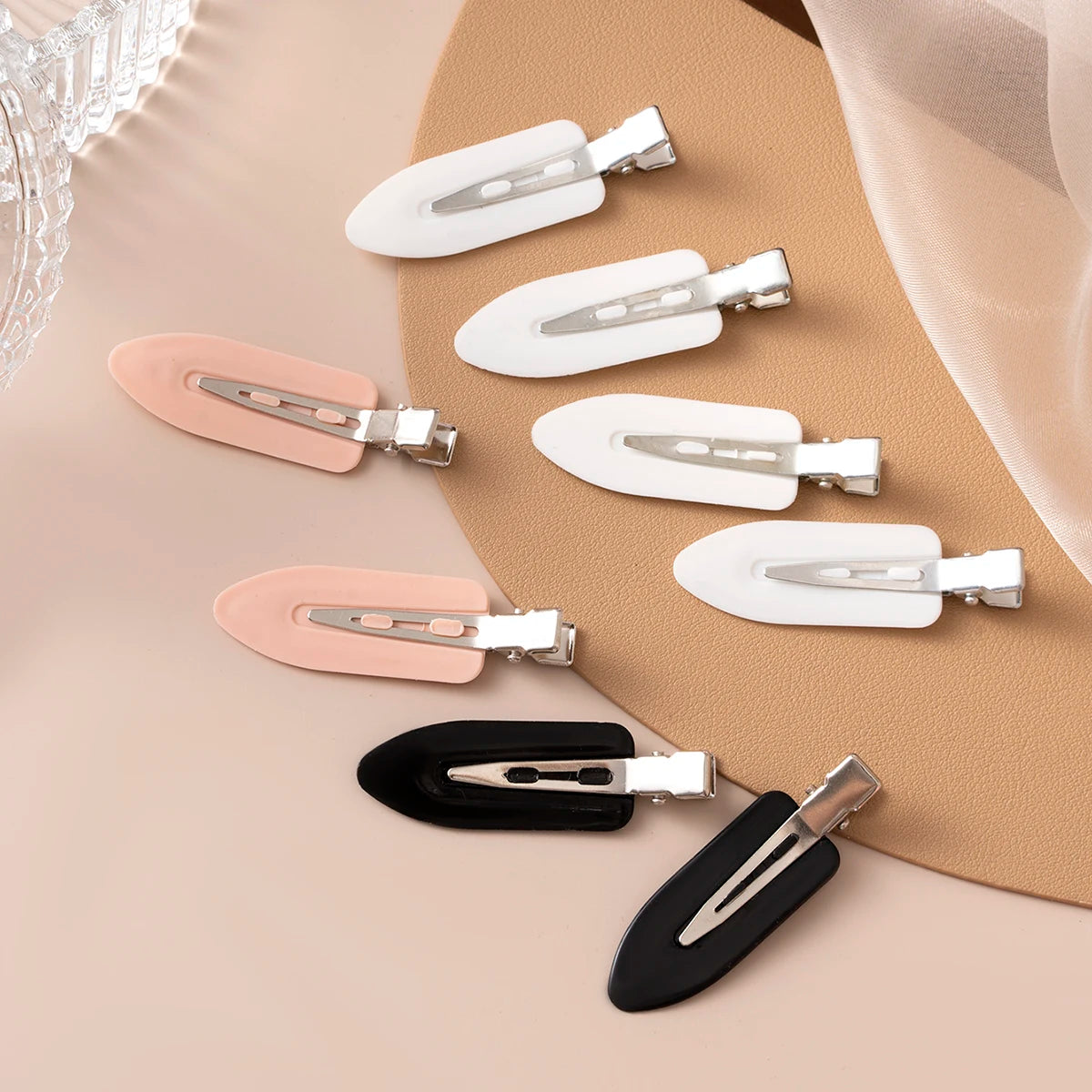 10-Pack No-Bend Seamless Hair Clips for Side Bangs, Floral Rhinestone Barrettes for Makeup & Face Washing