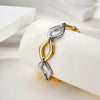 Hollow Geometric Gold-Plated Stainless Steel Bracelet for Women, 16–19 cm (6.3–7.5 in) Minimalist Charm
