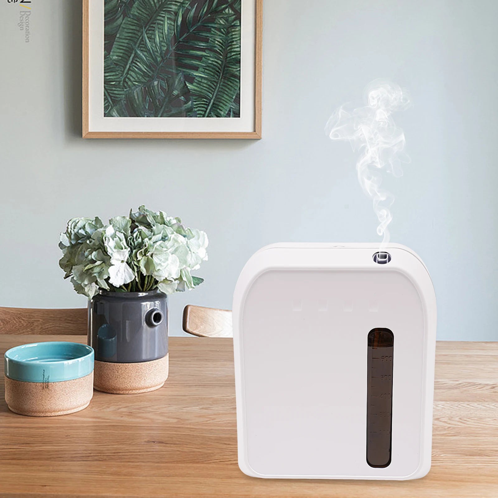 800ml Nebulizing Waterless Essential Oil Diffuser with Bluetooth App — Wall-Mount & Freestanding Aromatherapy Scent Machine for Home, Office, Spa, Gym