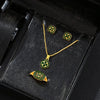 Luxury Cube Jewelry Set – Women's Necklace, Earrings & Ring Trio, Elegant Gift for Valentine's Day & Christmas
