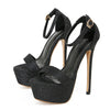 Sequined Platform Open-Toe Sandals for Women, Super-High Stiletto Party & Club Heels (Size 34-46)