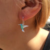 3D Hummingbird Stud Earrings for Women - Cute Animal Jewelry, Silver & Gold, 15mm & 20mm