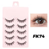 5 Pairs Manga Wispy Strip Lashes Soft Natural Long False Eyelashes for Anime Makeup
