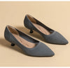 Women's Pointed-Toe Knit Slingback Pumps, Breathable Latex Insole & Anti-Slip Rubber Sole, 3.5 cm (1.38 in) Mid Heel