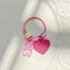 Cute Anime Animal Acrylic & Zinc Alloy Keychain with D-Shaped Buckle – Playful Bag Charm for Women