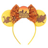 Mickey & Minnie Sequin Ear Headband with Bow – Disney-Inspired Hairband for Women & Kids, Party Cosplay