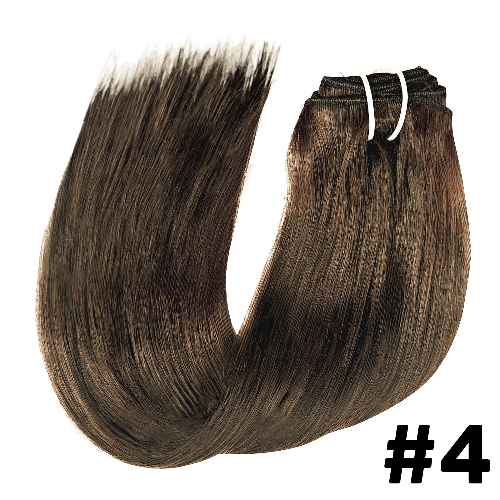 Seamless Clip-In Human Hair Extensions 8-Piece 120g Brazilian Remy Straight 16-26 in (41-66 cm)