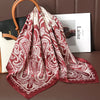 Luxury Satin Square Scarf 70 x 70 cm (27.6 x 27.6 in) – Silk-Feel Polyester Shawl Hijab Neckerchief Hair Ribbon Headband Bandana