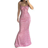 Floral Spaghetti Strap Drawstring Midi Dress - Mid-Calf Bodycon for Summer & Spring