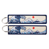 Anime Embroidered Keychain Double-Sided Key Fob 3 x 13 cm (1.2 x 5.1 in) for Backpacks Cars Motorcycles Gift