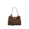 Suede Leather Tote Bag – Frosted Cowhide Large-Capacity Shoulder Kelly Bag for Autumn & Winter