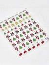 Pink Christmas Tree 5D Embossed Nail Art Stickers – Snowflake & Star Self-Adhesive Decals (4.06 x 3.15 in / 10.3 x 8 cm)
