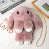 Plush Bunny Faux Fur Crossbody Bag with Chain Strap - Cute Women’s Shoulder Messenger Purse (21 Colors)