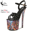 Luminous Bling Tassel Platform Sandals for Women High Heel Party Evening Shoes