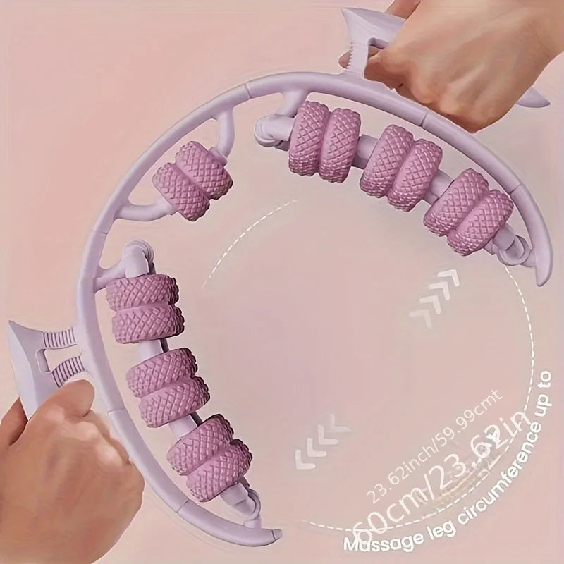 360° Dual-Row Massage Roller Clamp — Handheld Slimming Massager for Legs, Waist, Arms & Buttocks