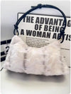 Real Mink Fur Shoulder Bag Luxury Women's Fur Crossbody Handbag