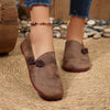 Vintage-Inspired Women's Loafers — Slip-On PU Flats, Comfortable Casual Mom Shoes