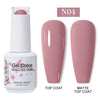 Red Semi-Permanent UV Gel Nail Polish 15ml (0.5 fl oz) Top & Base Hybrid