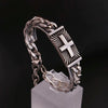 Viking Rune Wolf Celtic Knot Stainless Steel Bracelet for Men Nordic Link Chain