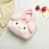 Kawaii Sanrio Plush Tote Bag – My Melody, Kuromi, Cinnamoroll Cute Cartoon Shoulder Handbag for Women & Girls