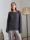 Orinchic Women's Oversized Turtleneck Sweater Lightweight Knit Pullover Loose Casual White Jumper