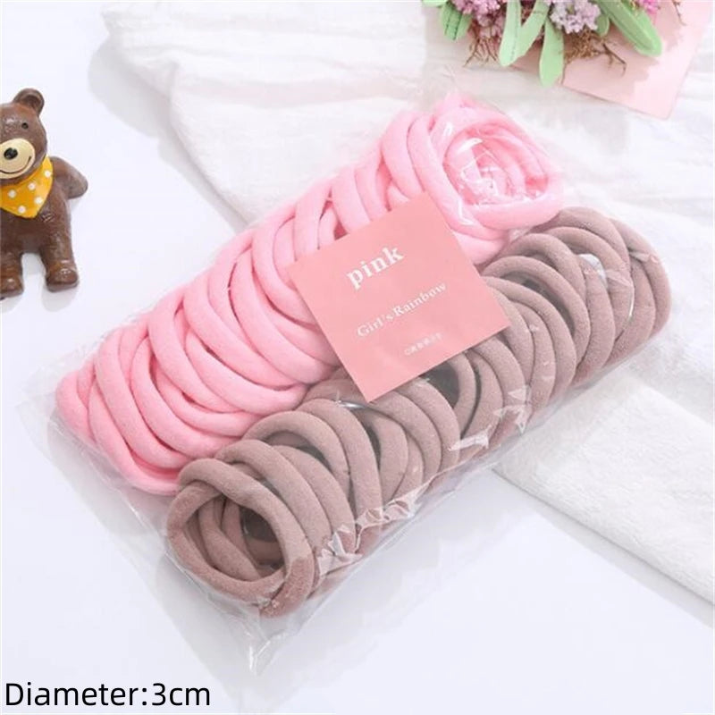 50-Pack No-Damage Elastic Hair Ties for Women & Girls – Seamless Ponytail Holders (Assorted Colors, Includes Black)