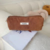 Retro Corduroy Velvet Makeup Pouch – Travel Cosmetic & Pencil Case Organizer for Women