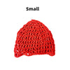 Women's Mesh Crochet Hair Net Snood Solid Color Sleeping Cap Turban - Small, Large