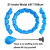 Adjustable Weighted Hula Hoop 21/24/27/30-Section – Blue Detachable Knots Waist Trainer