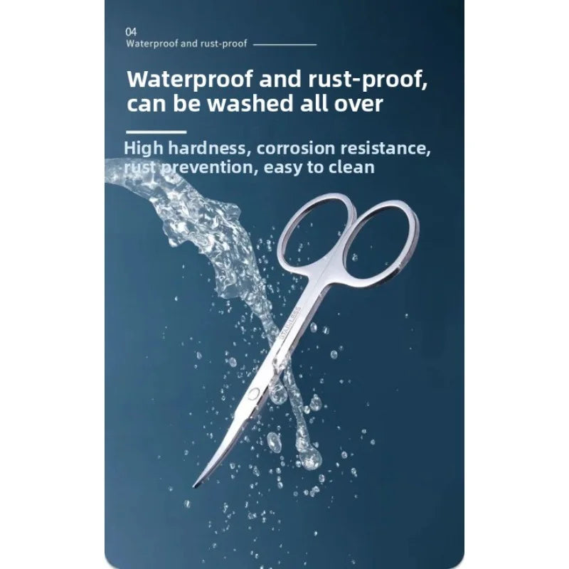 Professional Stainless Steel Cuticle Scissors – Curved Tip Small Manicure & Nail Art Dead Skin Remover