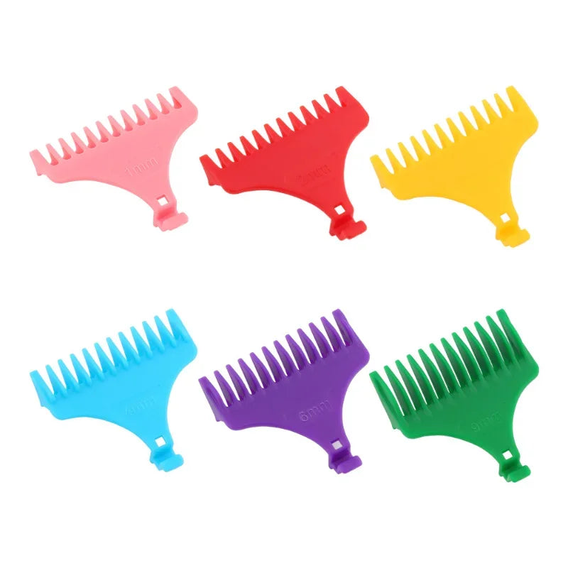 6-Pack Hair Clipper Guard Set – 1mm (0.04") 2mm (0.08") 3mm (0.12") 4mm (0.16") 6mm (0.24") 9mm (0.35") – Universal Trimmer Guide Combs for Hair Cutting & Styling