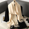 Women’s Long Winter Scarf – Cashmere Blend Shawl Hijab Wrap, Solid Colors, 200×33 cm (79×13 in) – 62 Colors