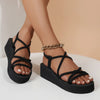 Women's Summer Wedge Sandals Lightweight EVA Platform Elastic Back Strap