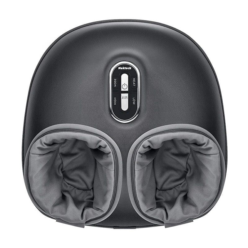Nekteck Shiatsu Foot Massager with Heat, Air Compression & Rolling Kneading — Electric Foot Massage Machine for Muscle Relaxation